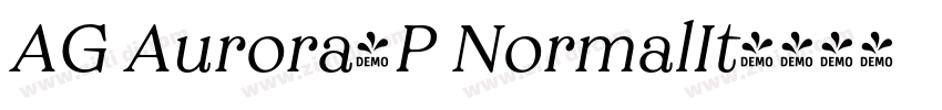 AG Aurora_P NormalIt字体转换